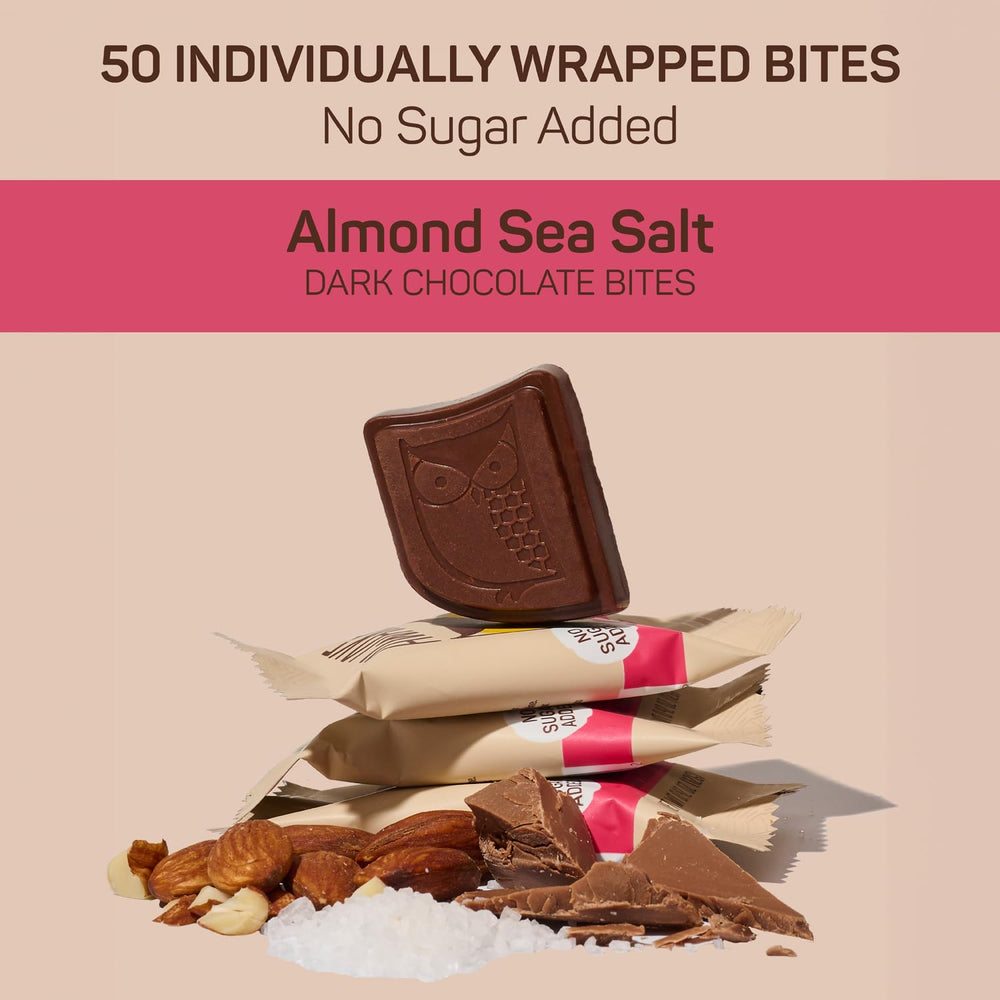 AWAKE Caffeinated Chocolate Bites bite-break displays texture for a quick energizing bite.