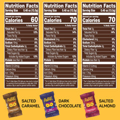 Close-up of AWAKE bites showing dark chocolate and caffeine boost.