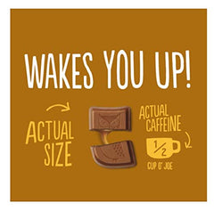 AWAKE Caffeinated Chocolate Bites dark chocolate close up with rich flavor.