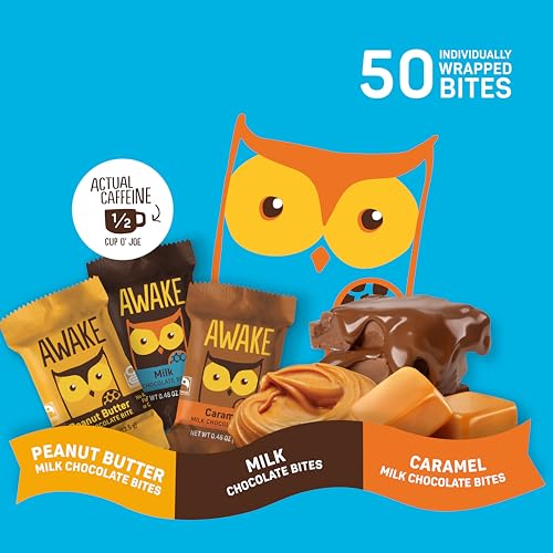 AWAKE Caffeinated Chocolate bites fairtrade chocolate emphasizes ethical sourcing and flavor quality.