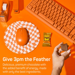 Hand-held AWAKE pack demonstrating convenient snack for busy mornings.