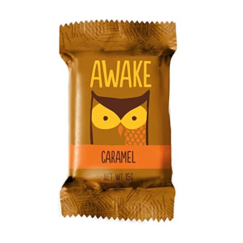 AWAKE Caffeinated Chocolate Bites peanut butter close up showing creamy texture.