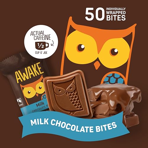 Individually wrapped AWAKE bites in a travel-friendly pack for commutes.