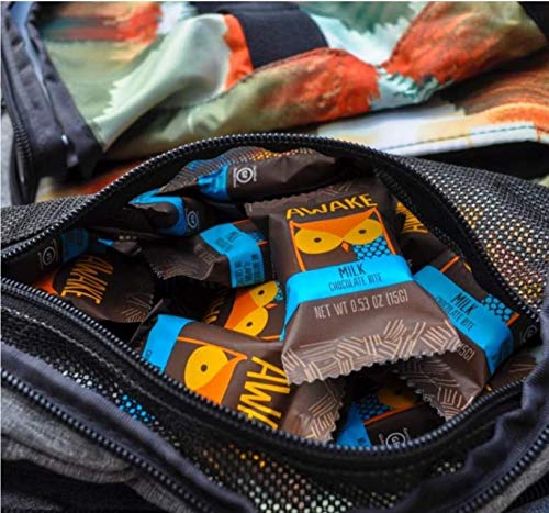 Awake Caffeinated Chocolate Energy Bites dark mint pack, refreshing finish and lift.