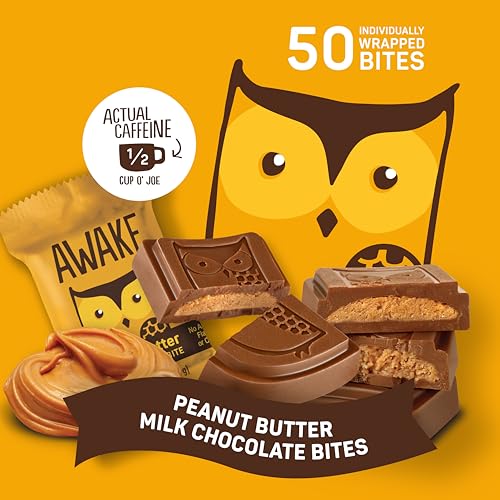 Gluten-free and non-GMO AWAKE bites for mindful snacking.