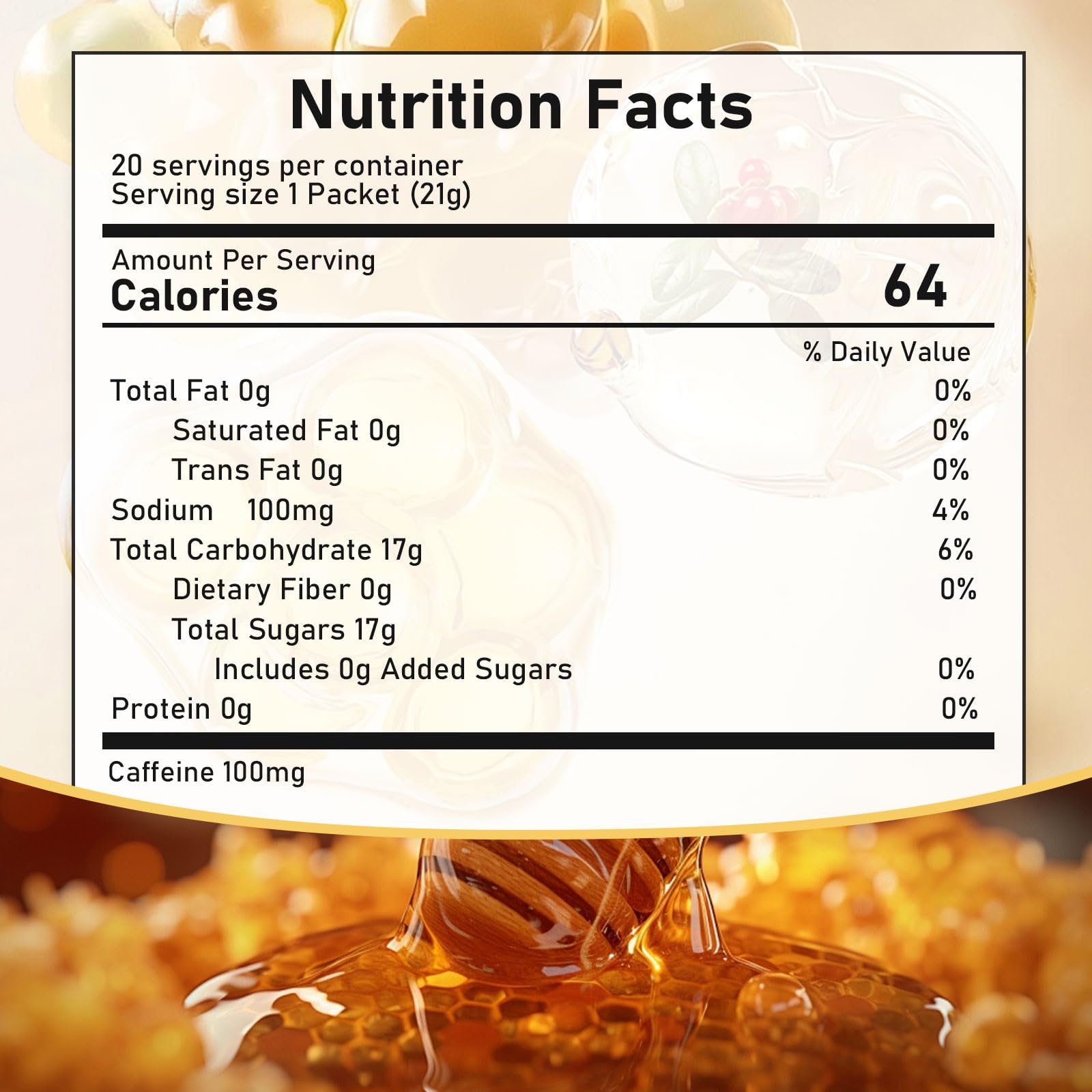 Awjsde Nutrition Honey Packets pour-into-packet showing easy, mess-free energy use.