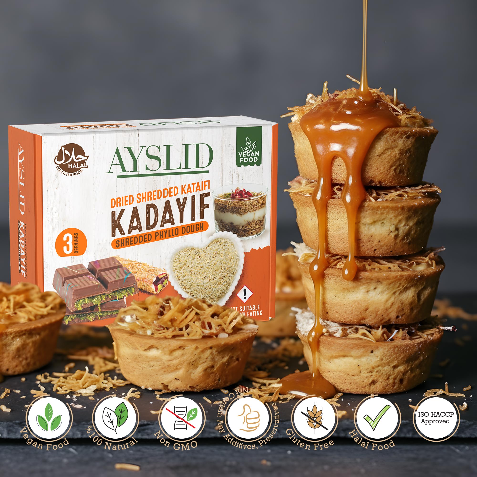 AYSLID Kataifi pistachio dessert adds crisp texture and color