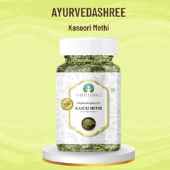 Ayurvedashree Fenugreek leaves dried pack hints at authentic curry flavor.