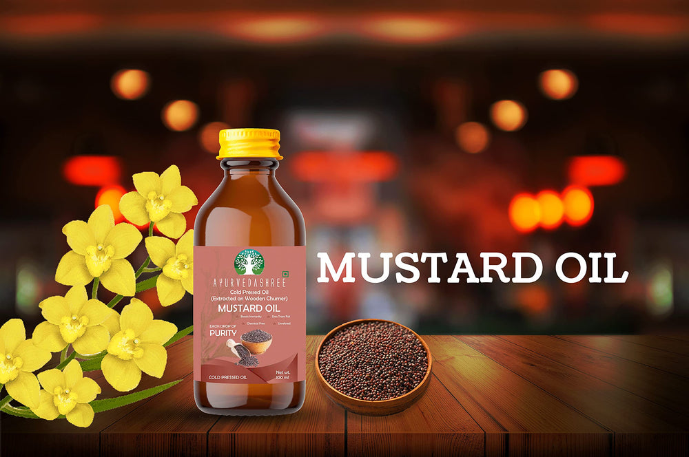 AYURVEDASHREE mustard oil from sustainable farms empowers women farmers.