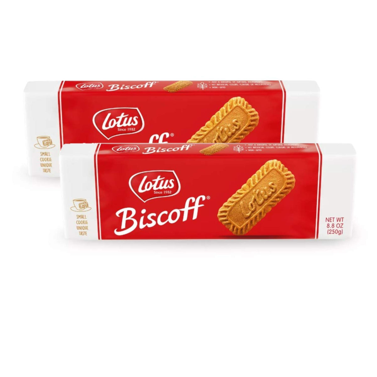 Azeko Lotus Biscoff cookies on a plate show golden caramelized crackle, ideal with coffee.