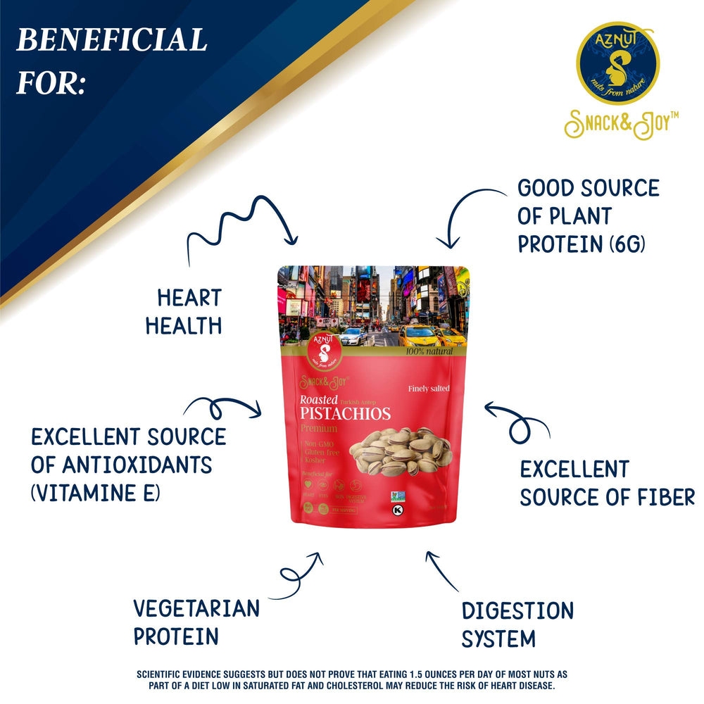 AZNUT dry roasted pistachios without oil offer clean taste
