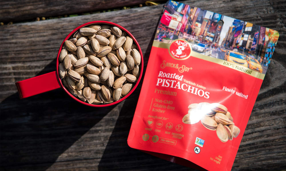 AZNUT Non-GMO Project and Kosher certified pistachios