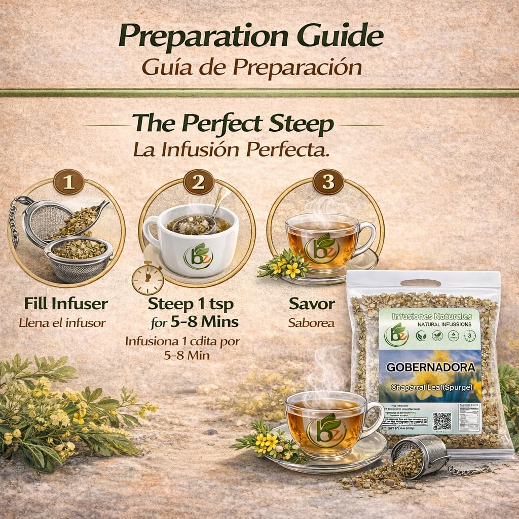 B-Experts Gobernadora caffeine-free cup highlights soothing herbal experience without caffeine.