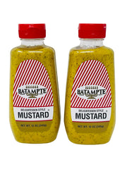 Ba-Tampte Mustard twin-pack bottles ideal for sandwiches and burgers.