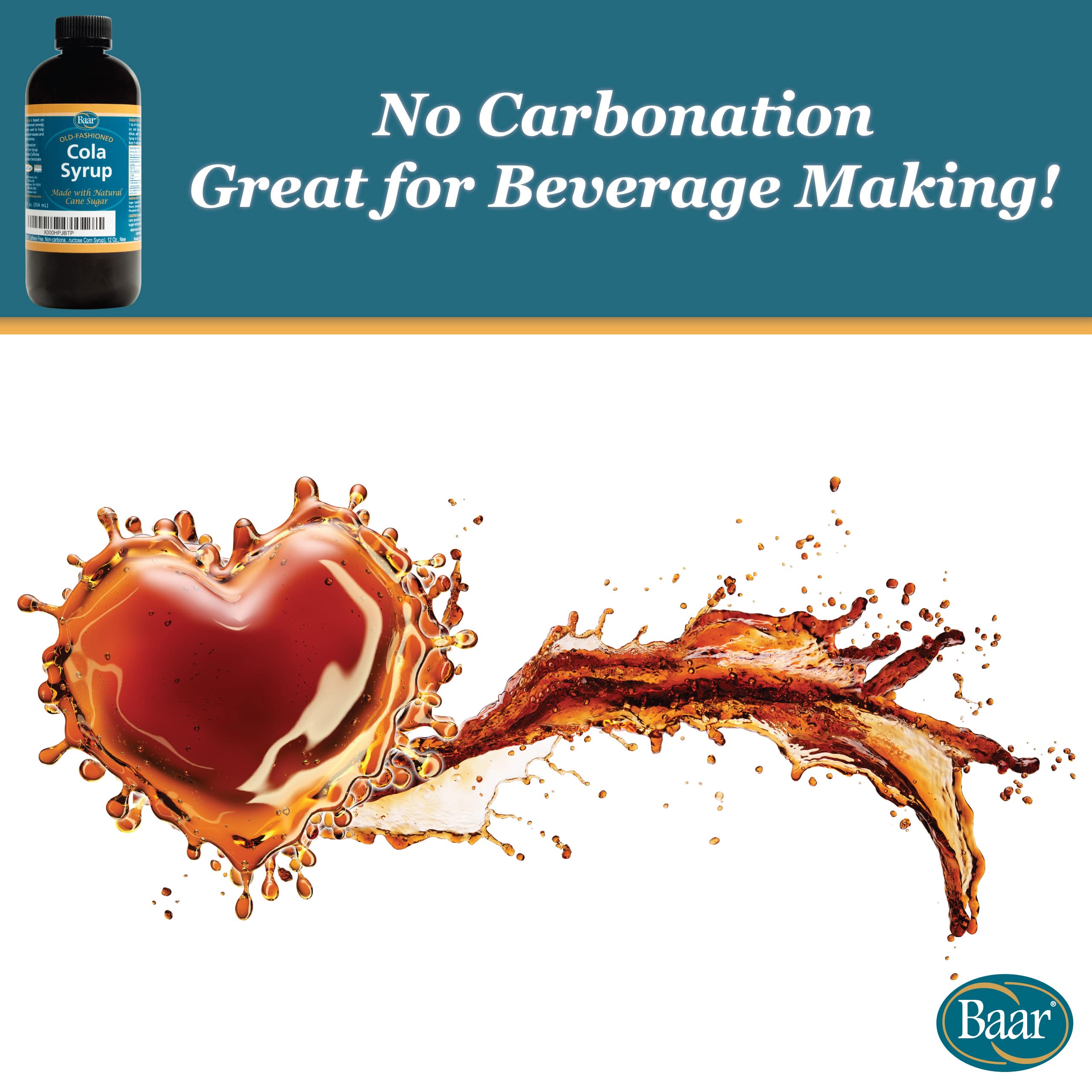 Kitchen scene with Baar Cola Syrup emphasizes easy beverage creation
