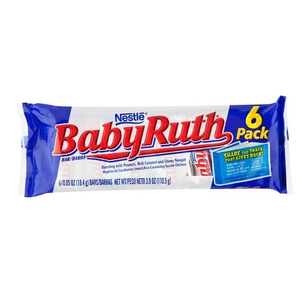 Baby Ruth fun size bar 2-pack packaging—great for sharing