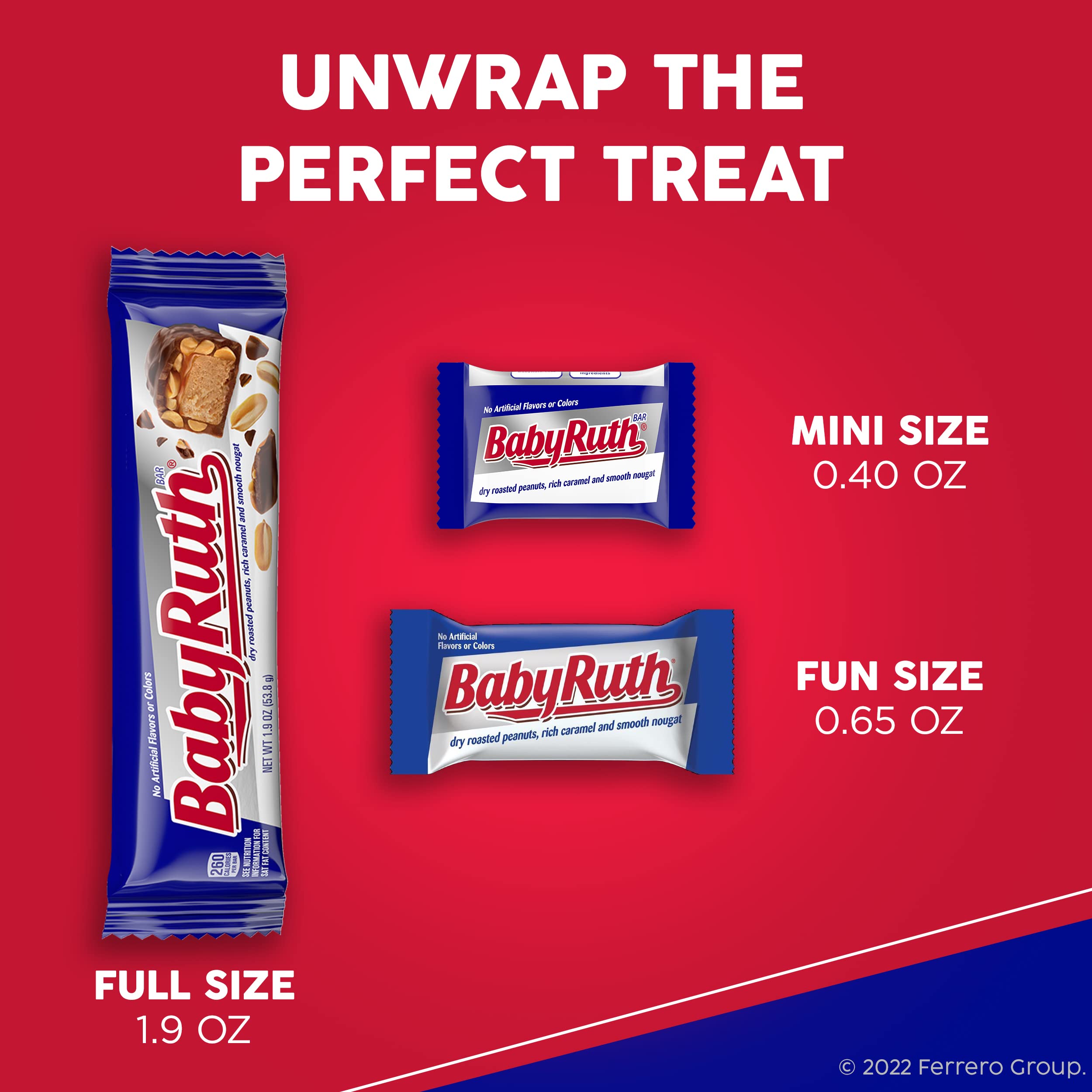 Gift-ready Baby Ruth candy bars for friends and family.