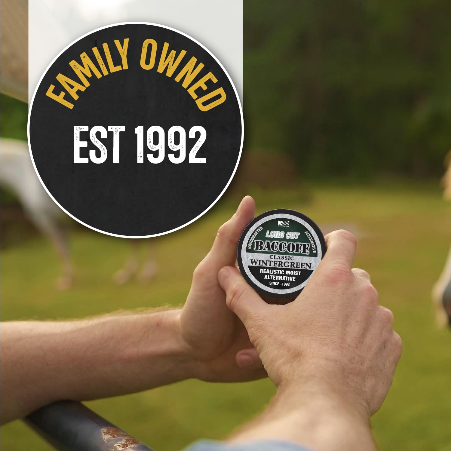 BACC OFF Classic Wintergreen Long Cut pack-front shows ready-to-use convenience