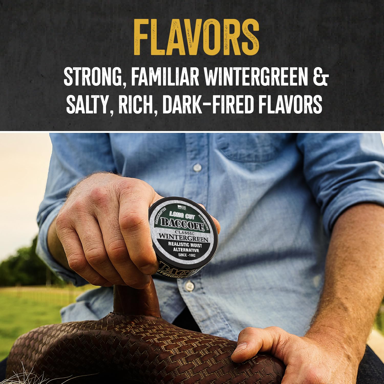 BACC OFF Classic Wintergreen Long Cut pack-open reveals portions and texture