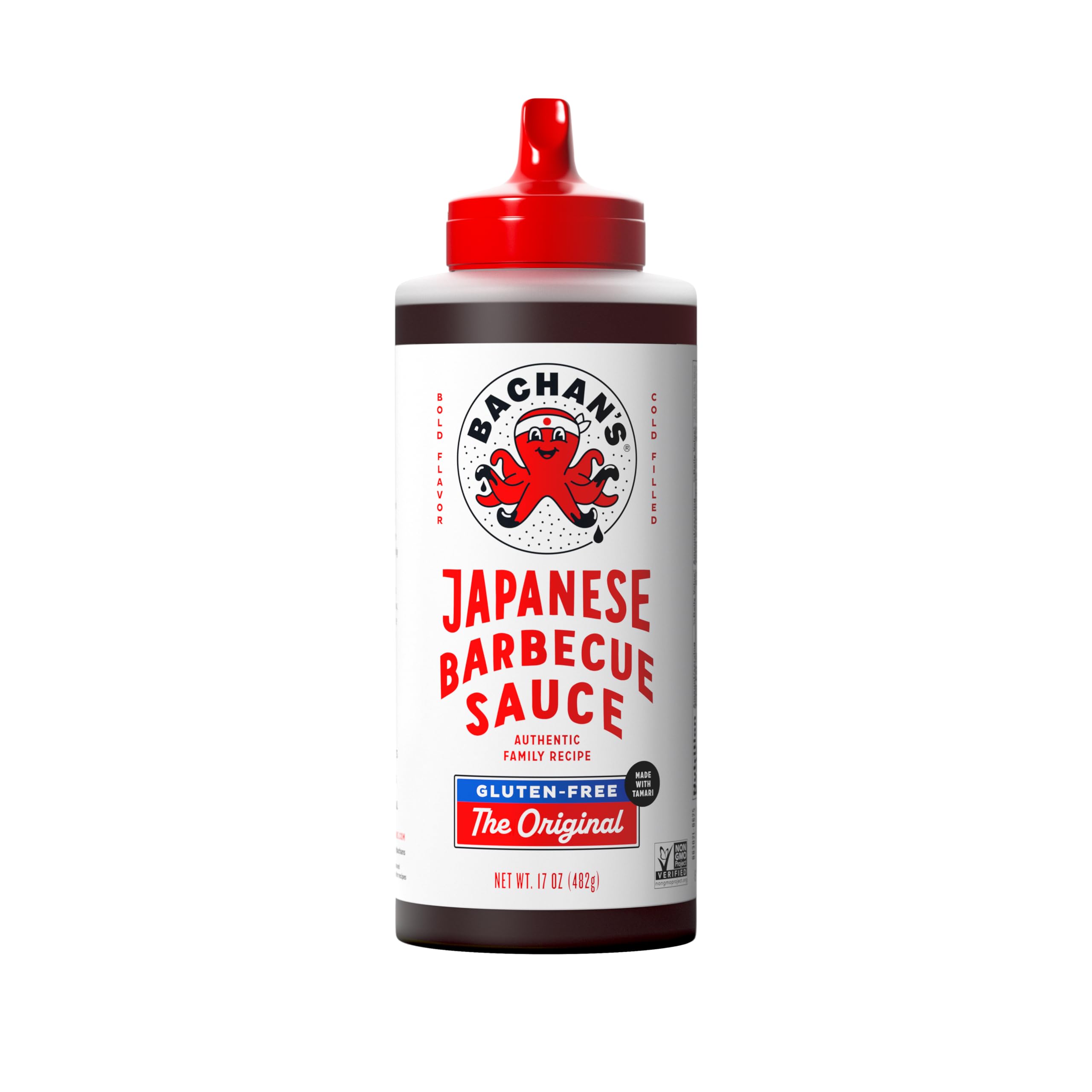 Bachan's Japanese Barbecue Sauce bottle showing gluten-free flavor for wings.