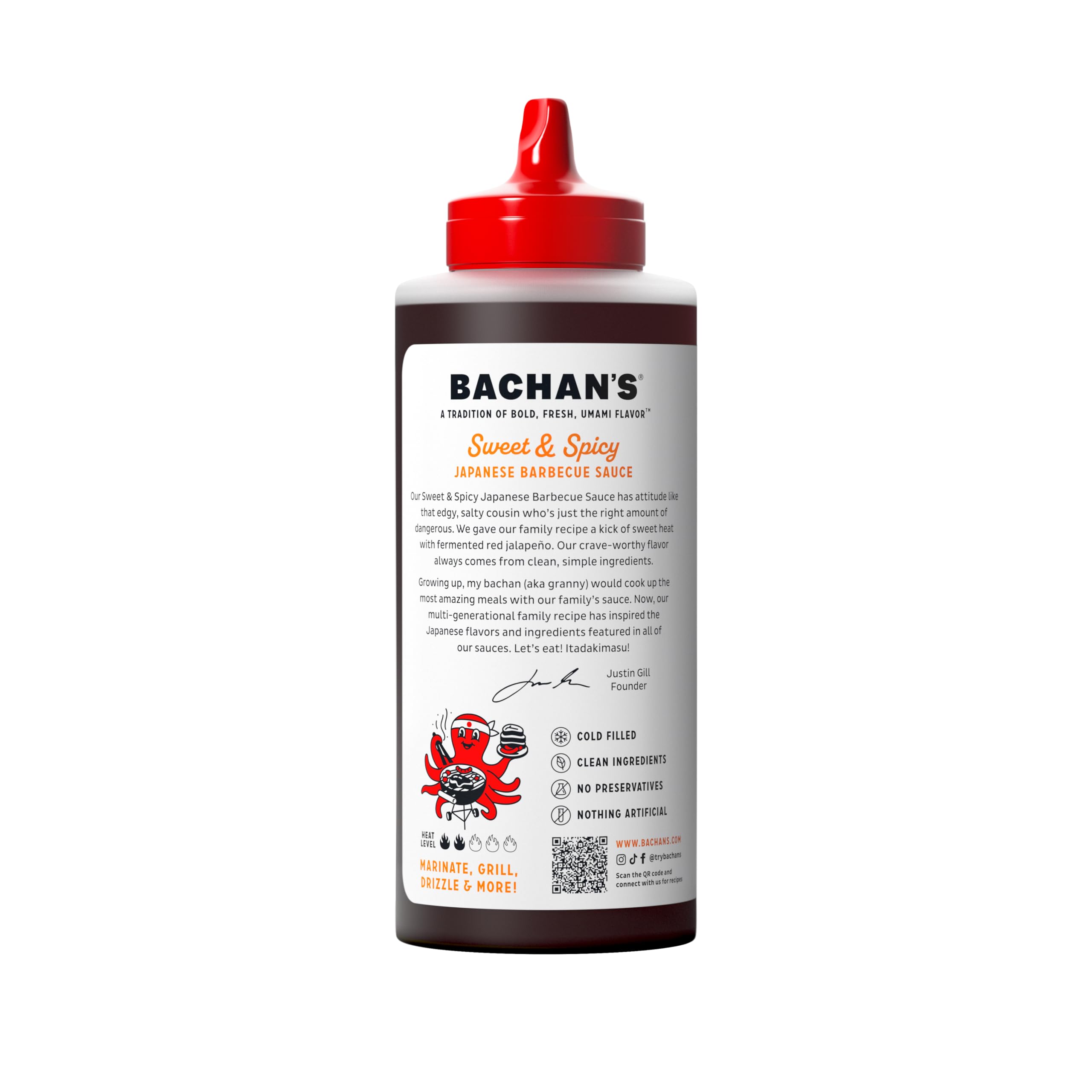 Glass bottle shot emphasizes shelf-stable, preservative-free preparation.