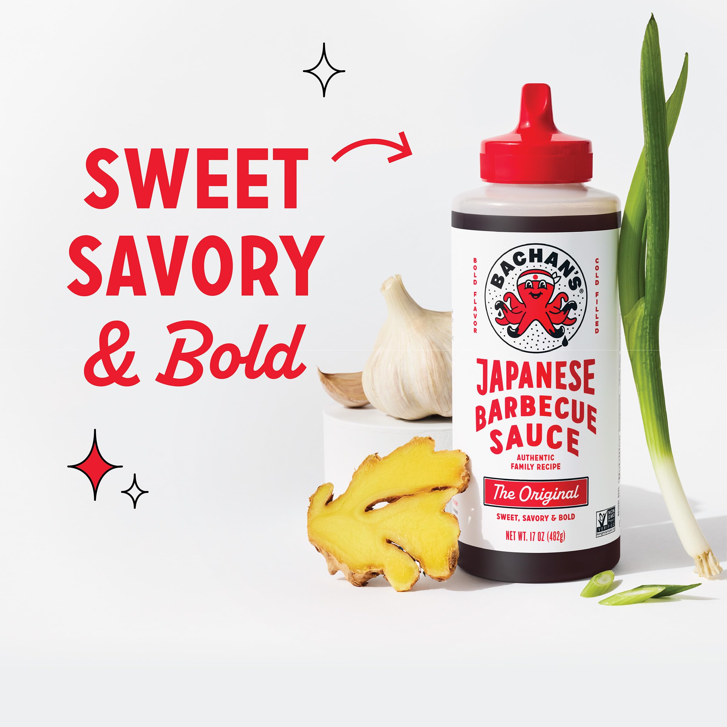 Bachan's label close-up shows non-GMO ingredients and preservative-free promise