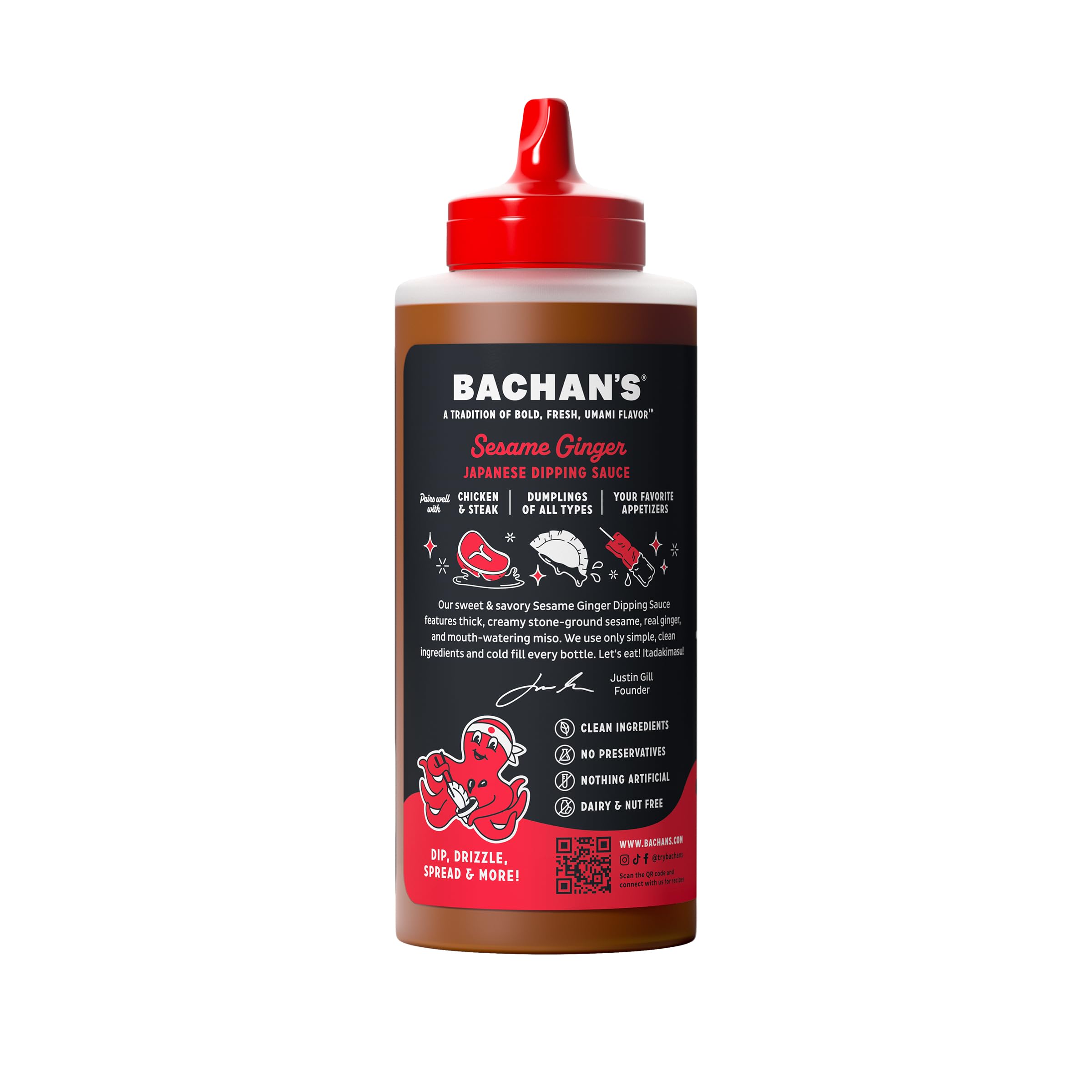 Cold-filled Bachan's jar emphasizes preservative-free flavor on the label