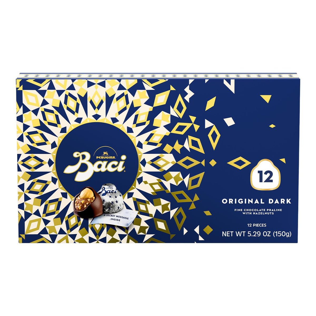 Perugina dark chocolate box packaging highlights elegant wrap and Italian craftsmanship.