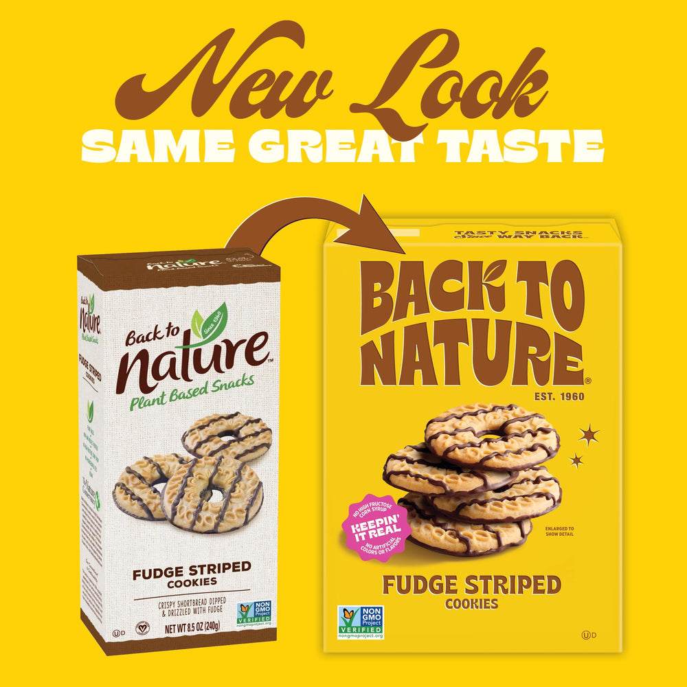 Back To Nature fudge striped cookies wrap packaging for gifting