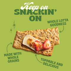 Back To Nature Fltbread Mltgrn crackers stacked as a quick snack option.