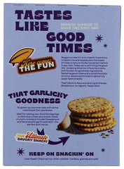 Back To Nature Crackers Roasted Garlic Herb cheese board image suggests quick snacking moments.