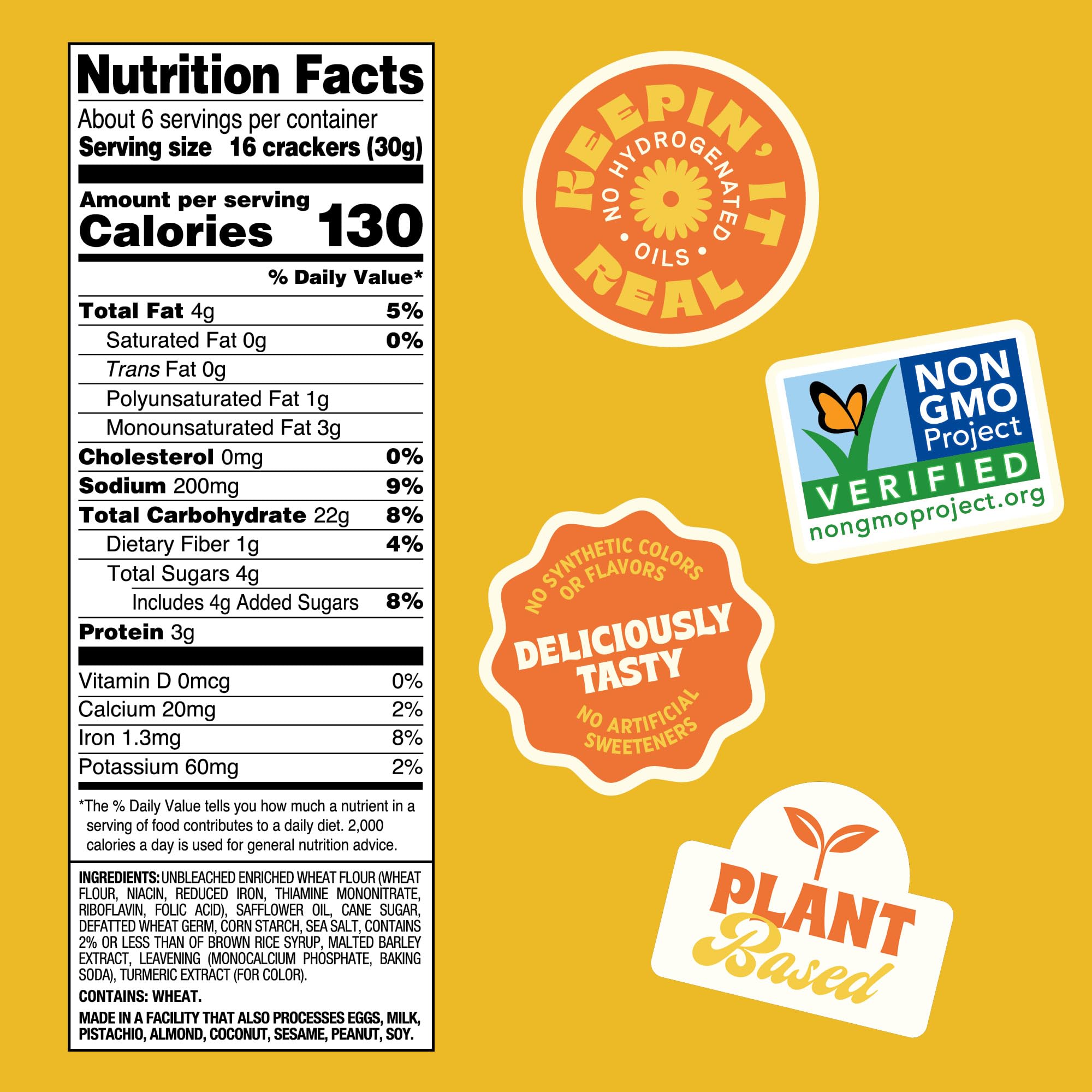 Back To Nature Crispy Wheat Crackers in a bowl, perfect dairy-free crunch.