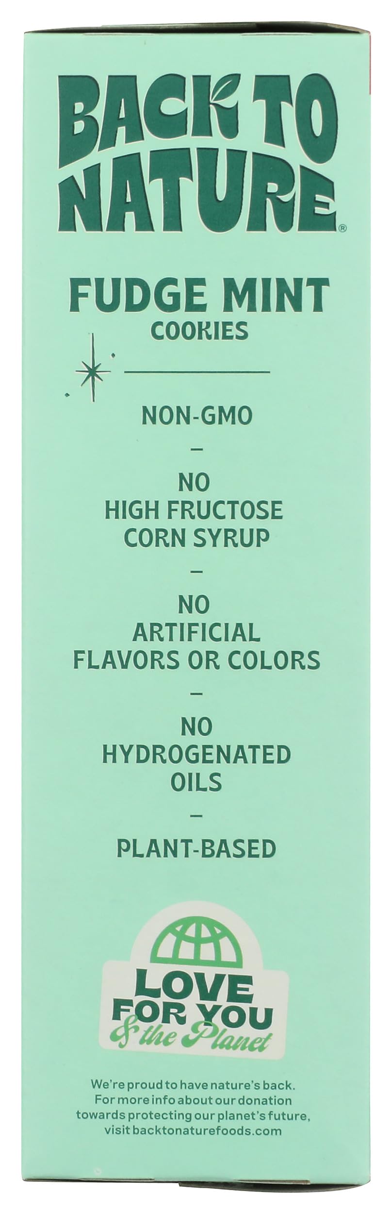 Ingredient list highlights Non-GMO and whole grains in Back to Nature cookies