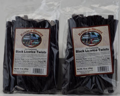 Backroad Country black licorice twists in a resealable pack for convenient snacking.
