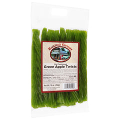Backroad Country green apple twists on plate, ideal party treats.
