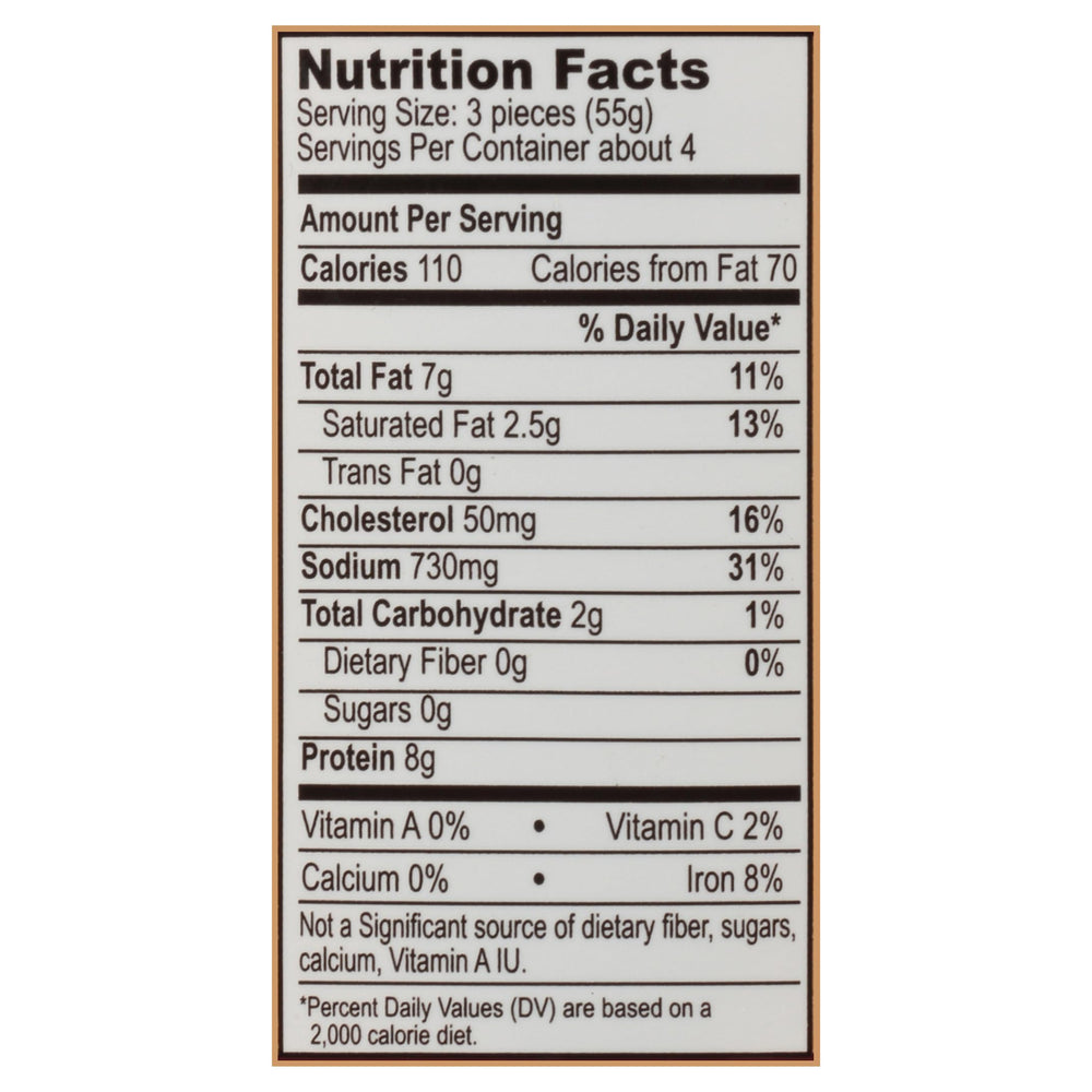 Backroad Country pickled Polish sausage label—ingredients and storage guidance.