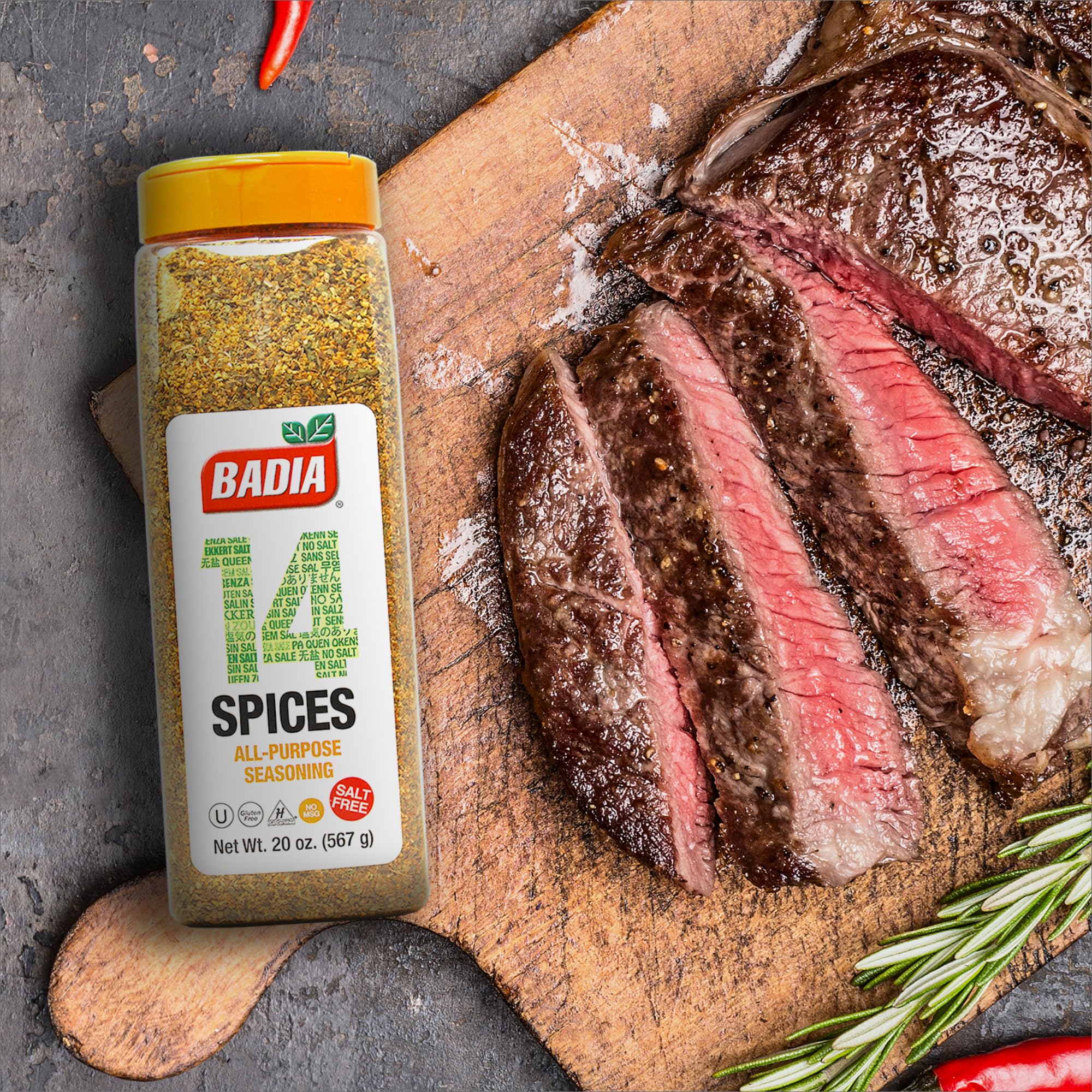 Badia seasoning over roasted vegetables delivers aromatic, salt-free taste.