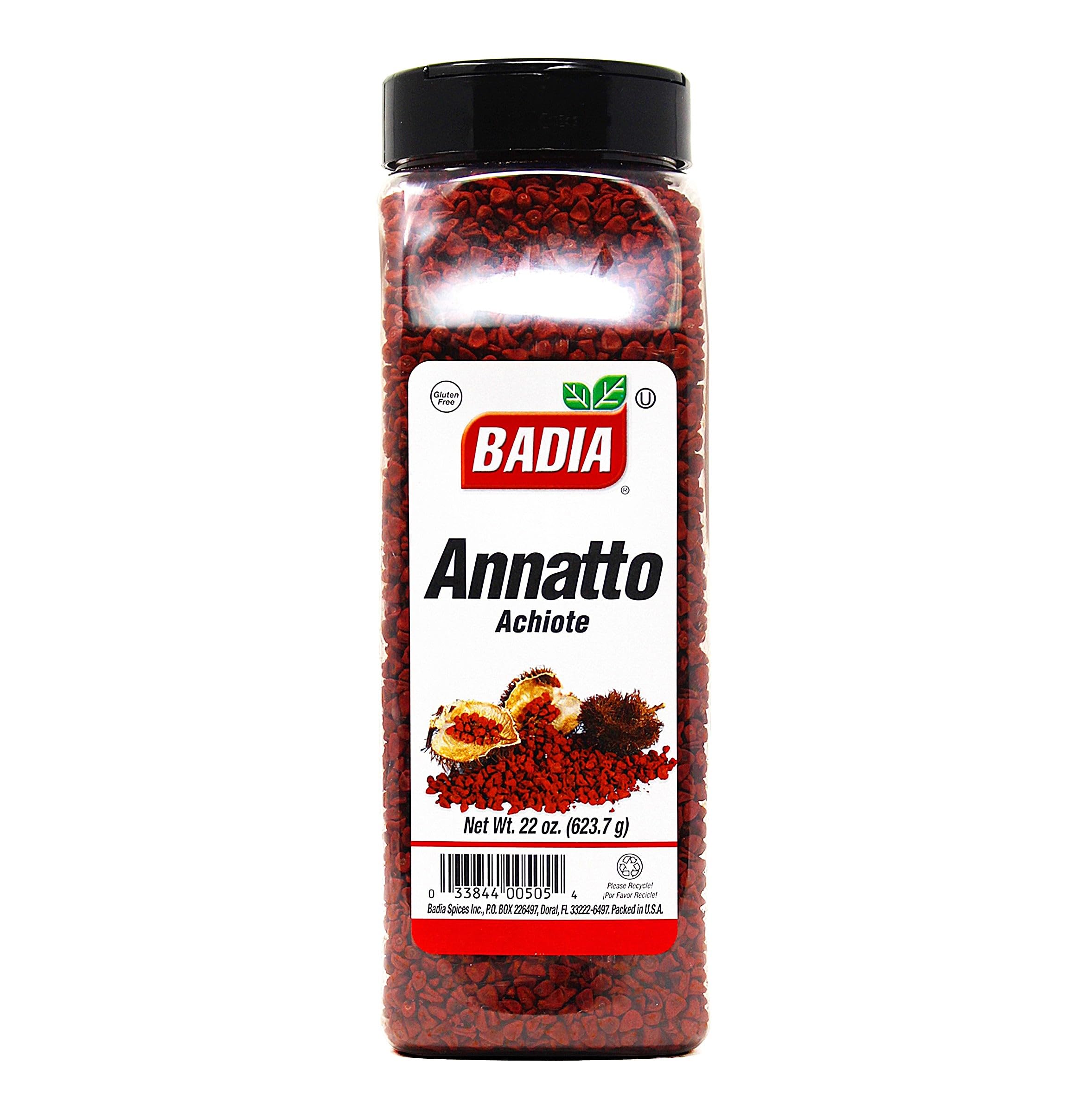 Badia annatto seeds whole 22oz jar shows authentic color for rice and stews