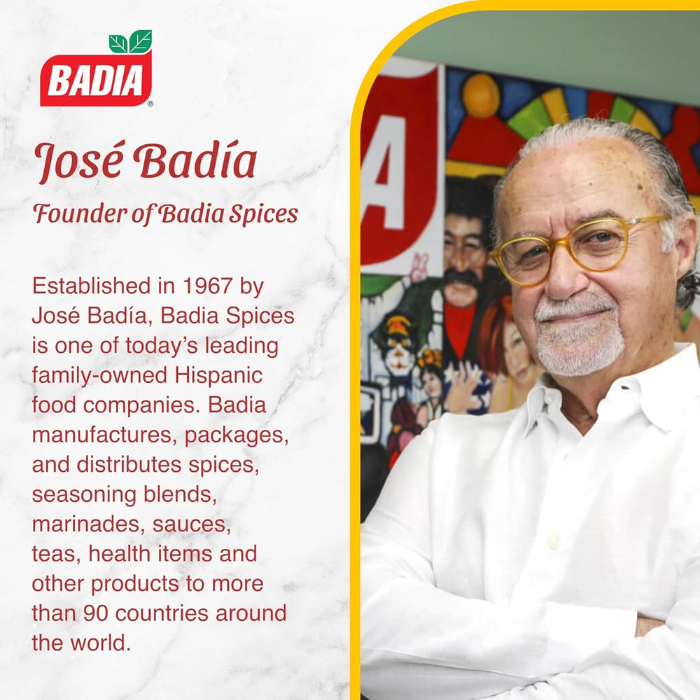 Badia Adobo seasoning in a pan with meat ready to season