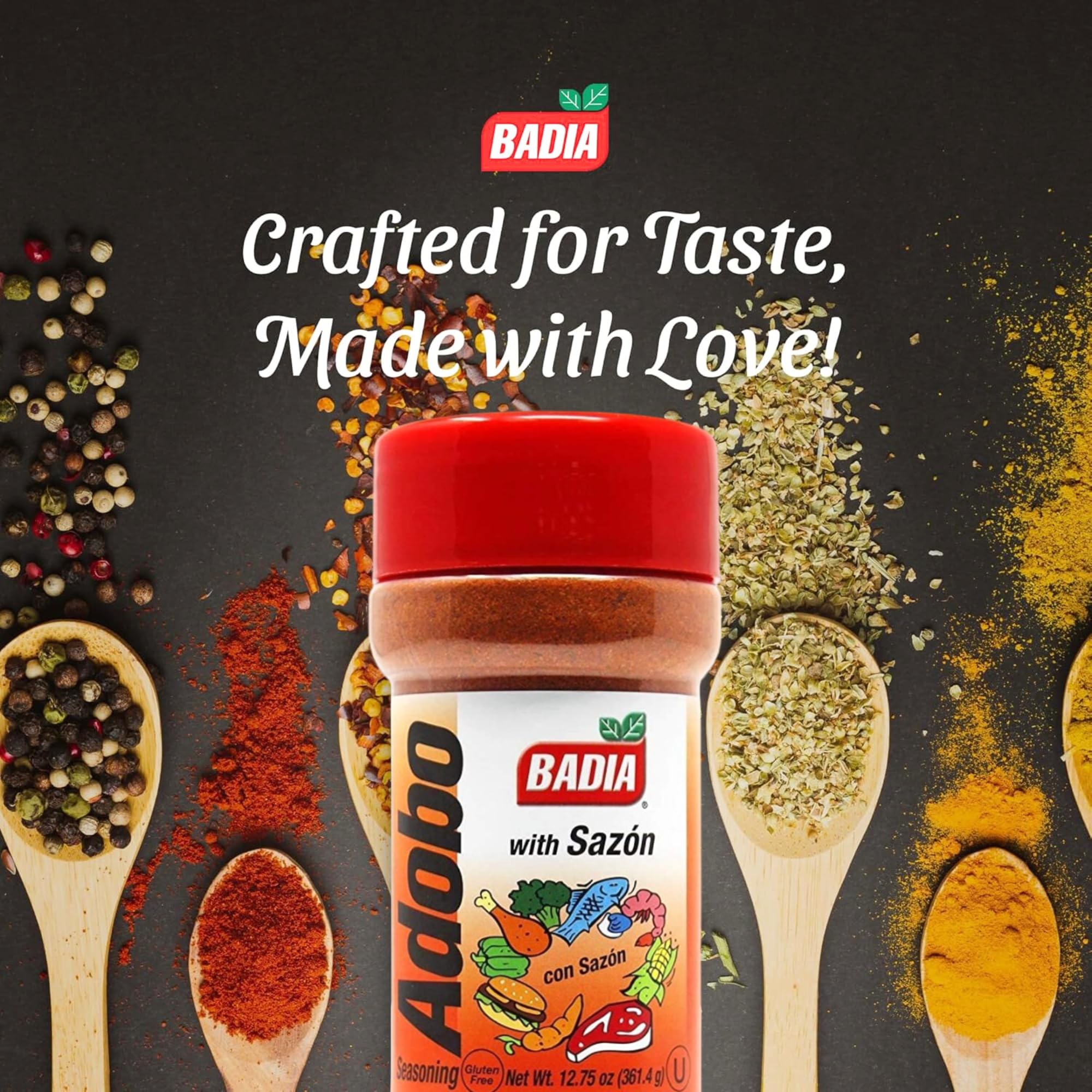 Badia Adobo with Sazon rice and beans dish ready-to-serve.