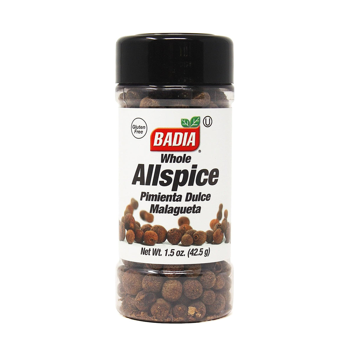 Badia Allspice Whole 1.5 oz bottle—aromatic spice ready for stews and marinades.