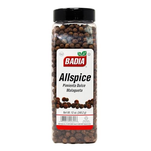 Badia allspice whole on spice rack highlighting versatile staple
