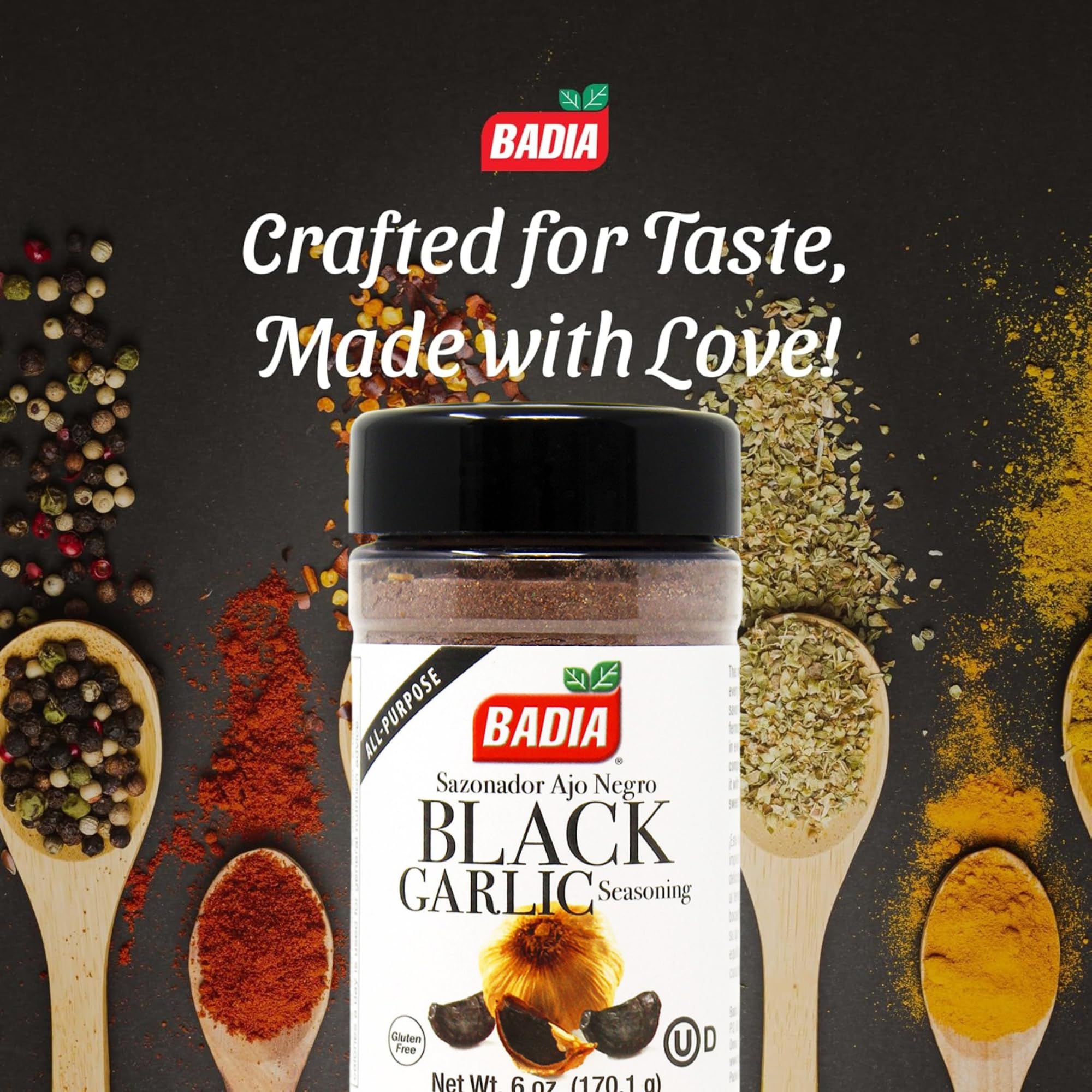 Badia Black Garlic Seasoning on roasted chicken adds depth