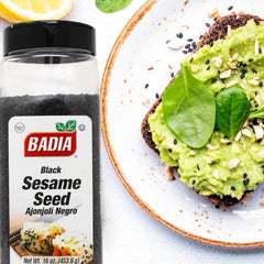 Badia black sesame seed sprinkled on bread, enhances crust with color and bite.
