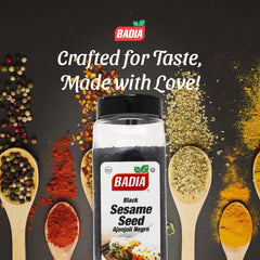 Badia black sesame seed in a sizzling stir-fry, delivers earthy aroma and crunchy texture.