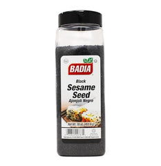 Badia black sesame seed on a sushi roll, adds authentic nutty notes and visual appeal.