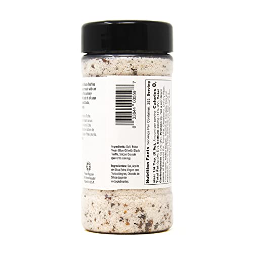 Badia black truffle sea salt closeup showcases premium seasoning for depth.