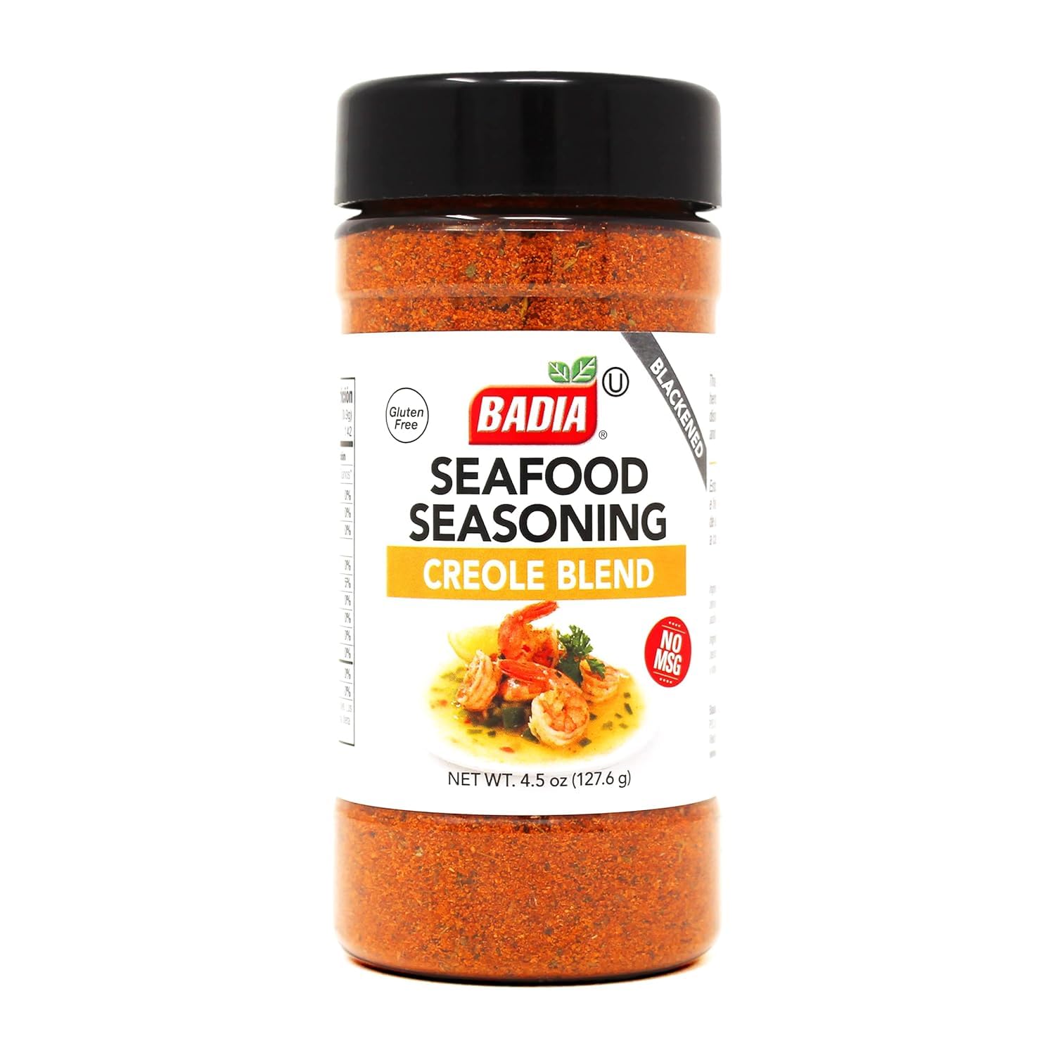Badia Blackened Seafood Seasoning jar front showing bold Creole flavor for seafood