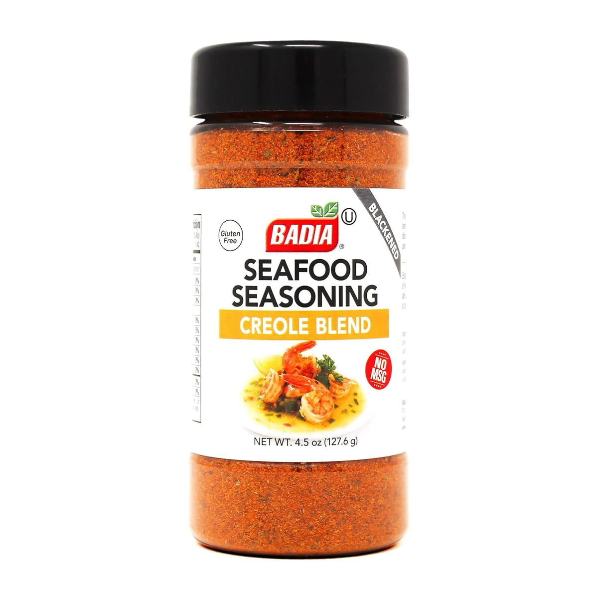 Badia Blackened Seafood Seasoning jar front showing bold Creole flavor for seafood