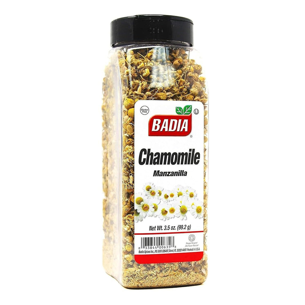 Badia Chamomile dried flowers closeup aroma for soothing tea